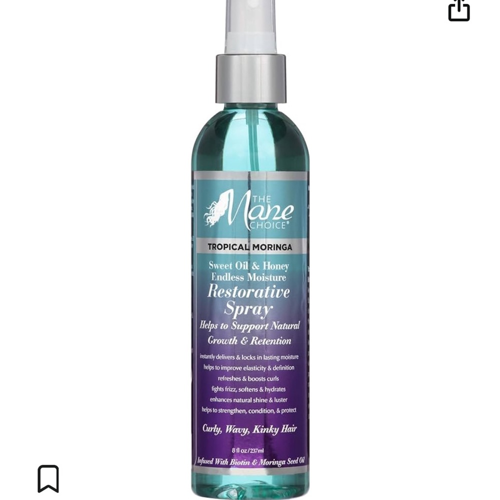NEW The Mane Choice Tropical Moringa Restorative Spray Curly Wavy Kinky Hair 8oz